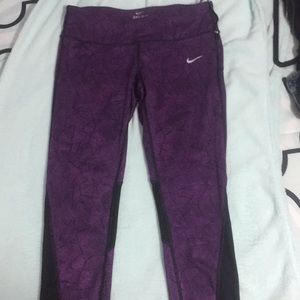 Nike purple dri-fit crop leggings